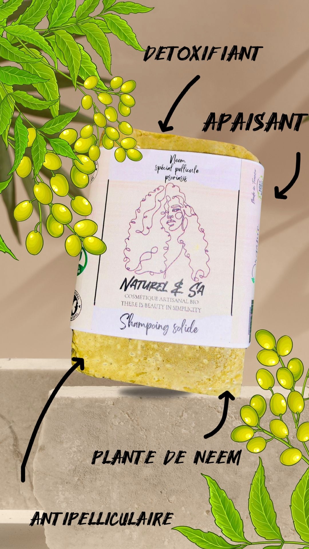 🌿 Neem Purifiant – Le bouclier naturel contre pellicules et psoriasis